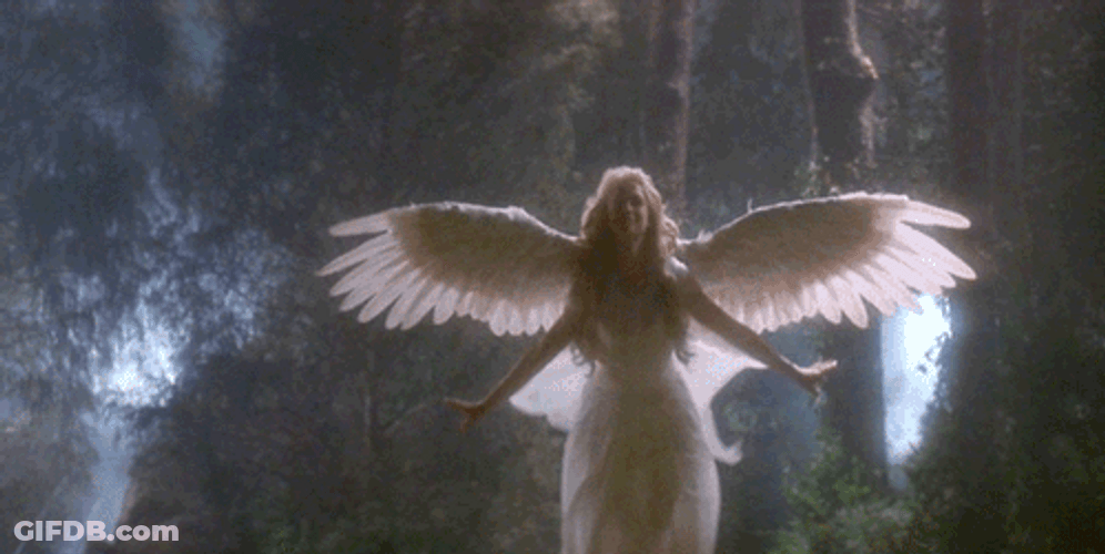 Elegant Flying Angel GIF