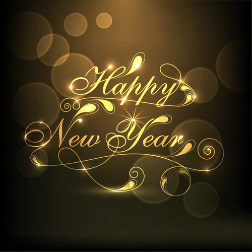 Elegant Happy New Year Greetings GIF