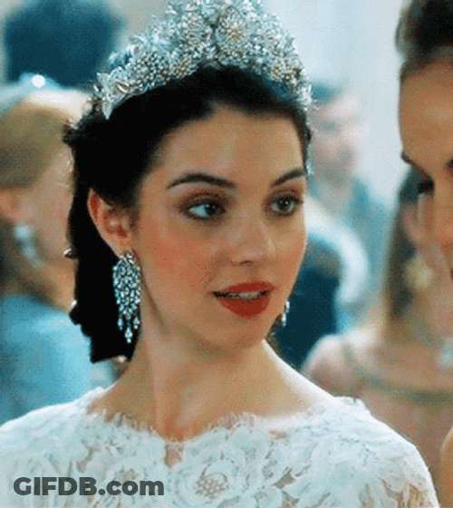 Elegant Looking Adelaide Kane Confused Reaction GIF