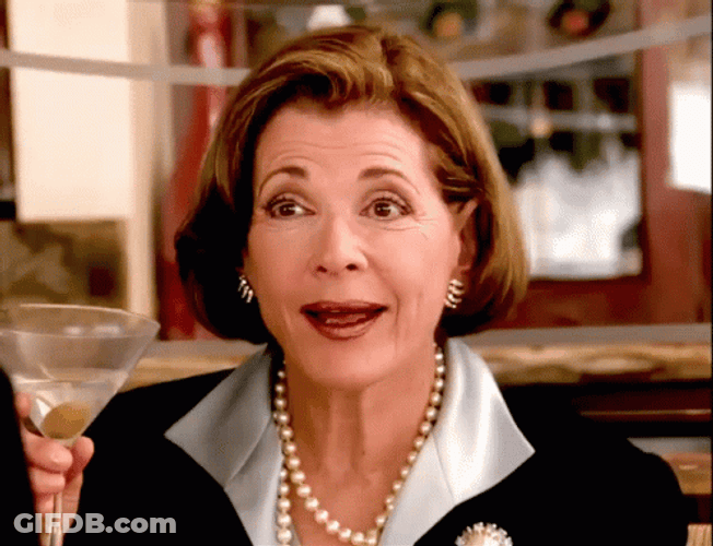 Elegant Lucille Bluth Drinking Champagne GIF