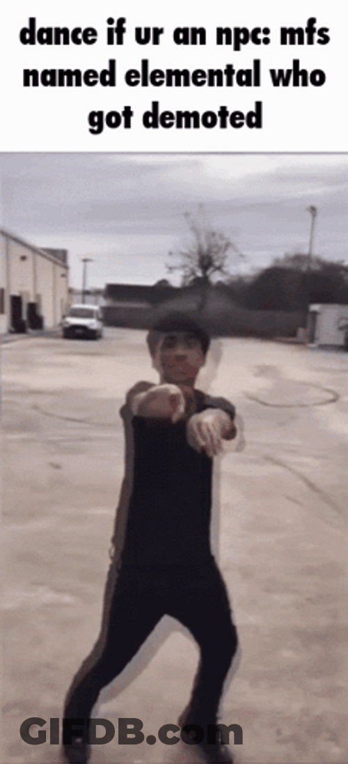 Elemental Dancing Man In Empty Street GIF