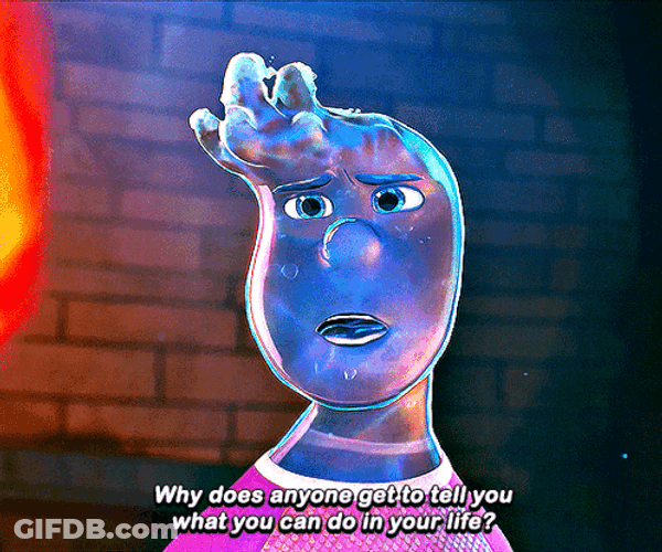 Elemental Wade Explaining To Ember GIF