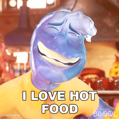 Elemental Wade Sats I Love Hot Food GIF