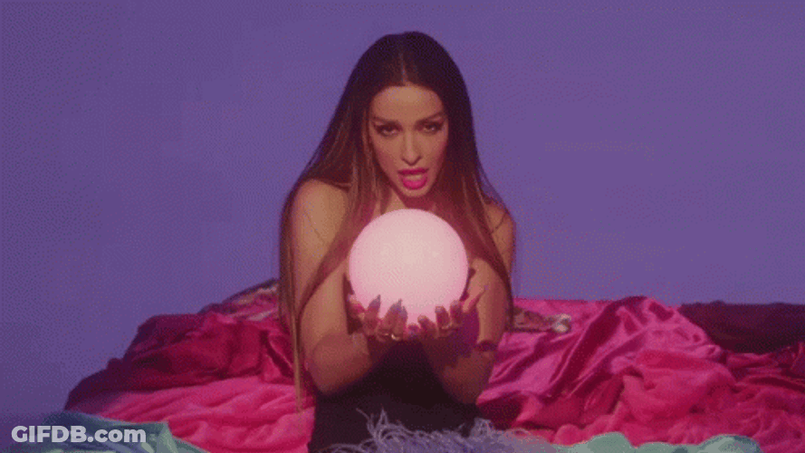 Elemi Foureira Holding A Crystal Ball GIF