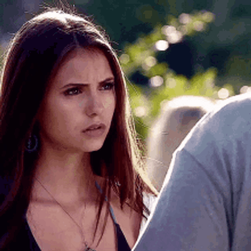 Elena Gilbert Curious Stare GIF