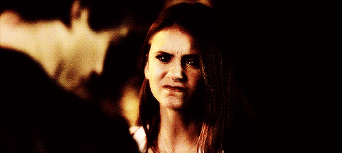 Elena Slapping Damon TVD GIF