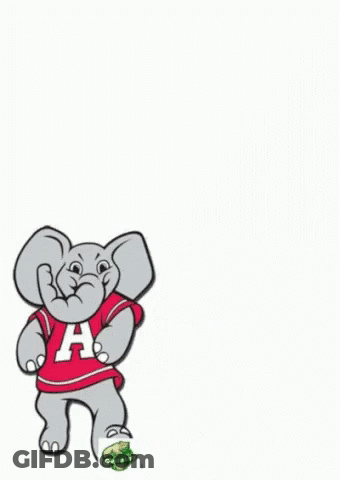 Elephant In Red Shirt With A Says Roll Tide GIF