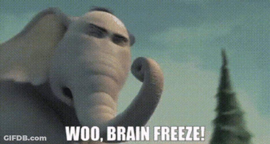 Elephant Running Woo Brain Freeze GIF