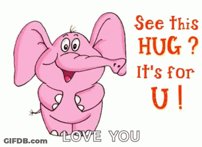 Elephant Sending Hugs GIF