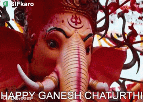 Elephant Statue Happy Ganesh Chaturthi GIF