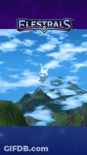 Elestrals Plane Flying Through Sky GIF