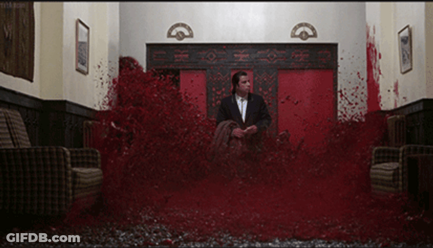 Elevator Blood Confused Actor John Travolta GIF
