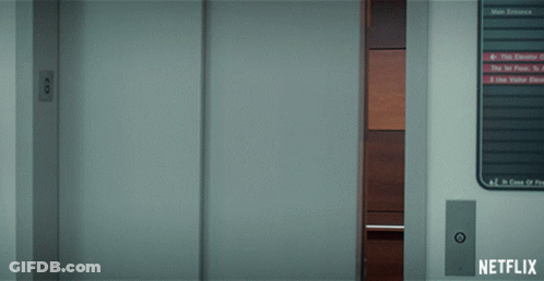 Elevator With Netflix Logo GIF