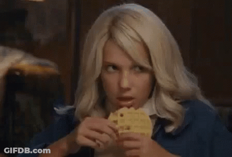 Eleven Blonde Eating Waffle GIF