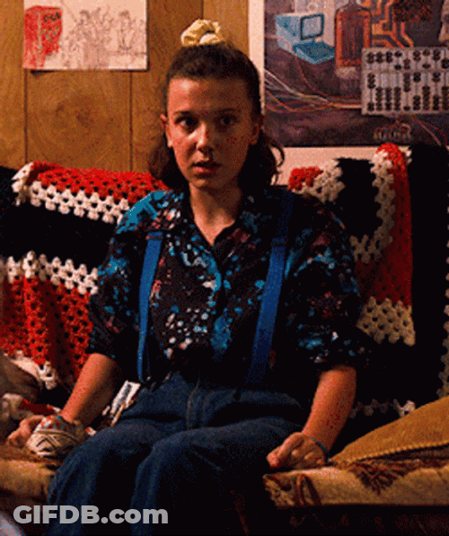 Eleven Confused Guilty Reaction GIF