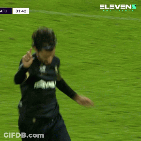 Eleven Pro League Screen Behind Soccer Player GIF