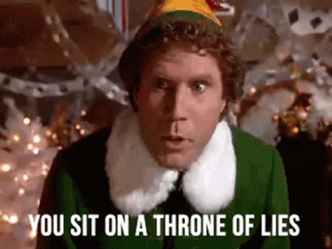 Elf Buddy Uttered Throne Of Lies GIF