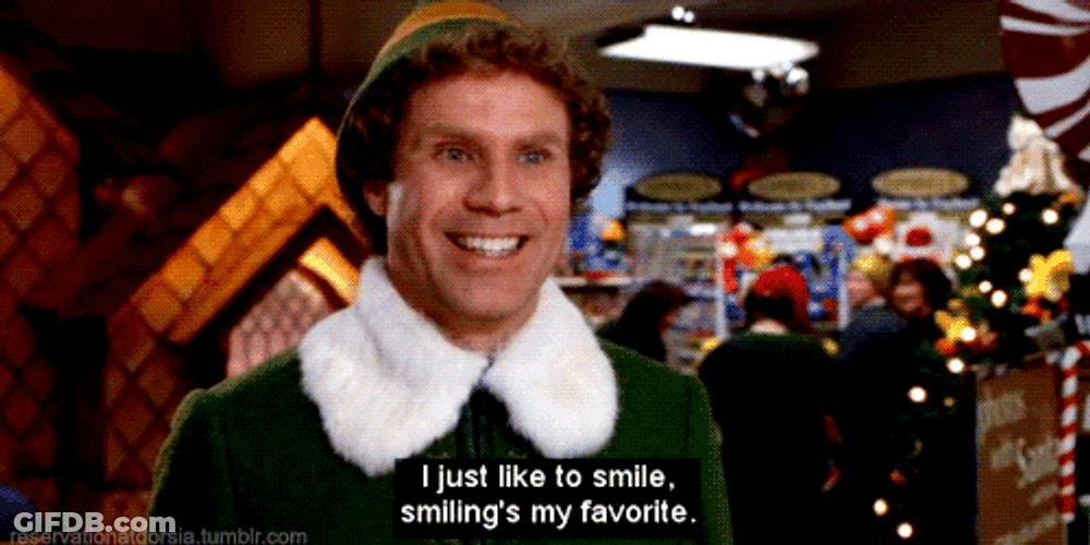 Elf Dad Awkward Smile GIF