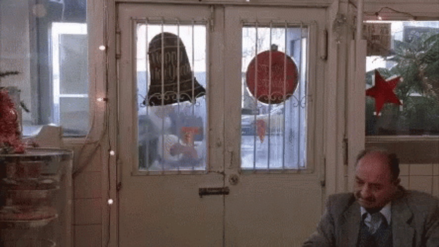 Elf Dad Entering Room GIF