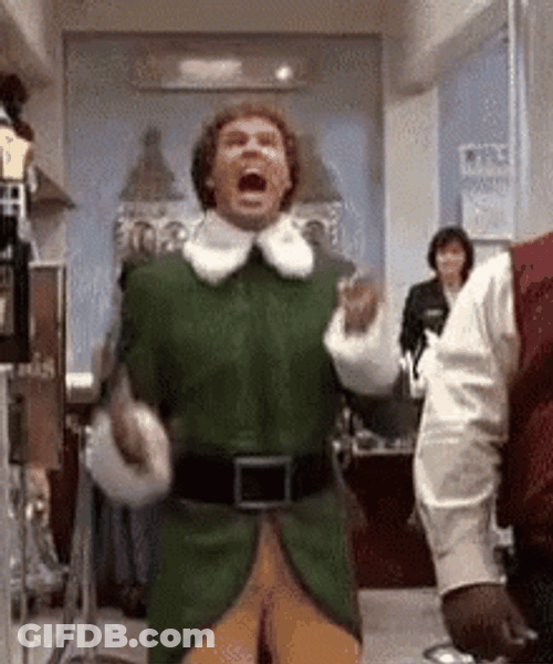 Elf Dad Excited Jumping GIF