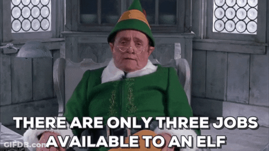 Elf Dad Explaining The Job GIF