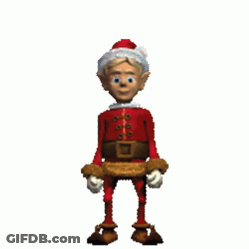 Elf Dancing Candy Canes GIF
