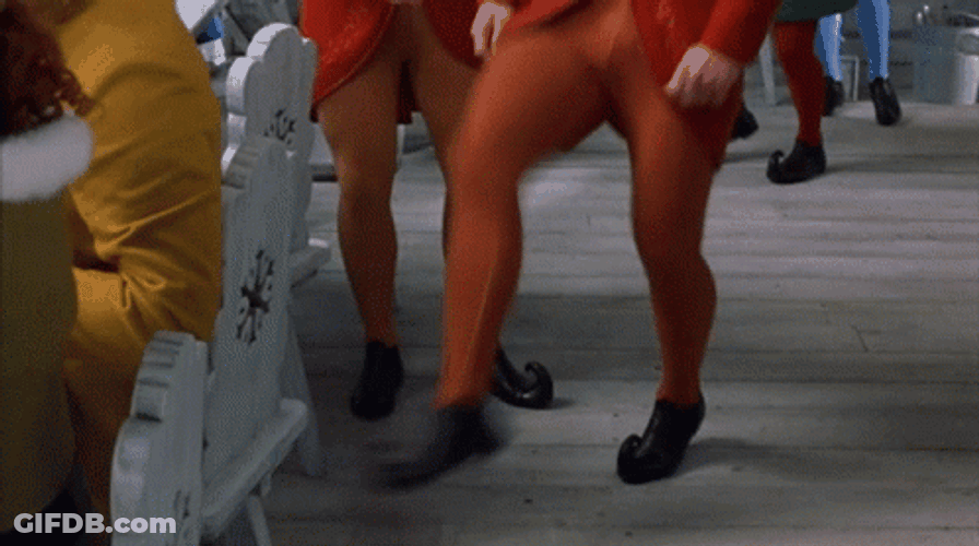 Elf Dancing Different Colors GIF