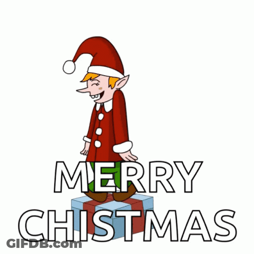 Elf Dancing Merry Christmas GIF
