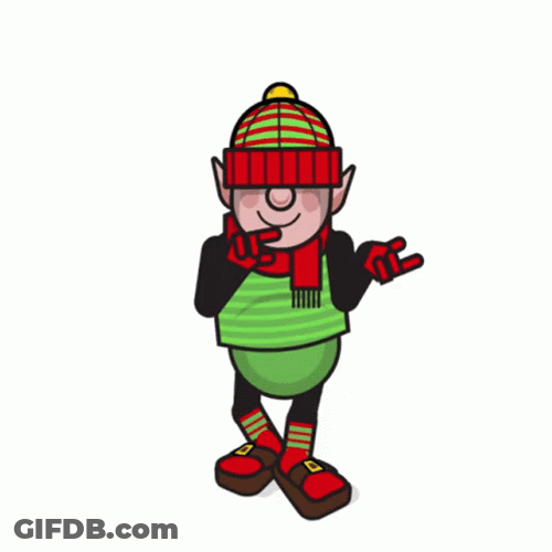 Elf Dancing Walking Forwards GIF