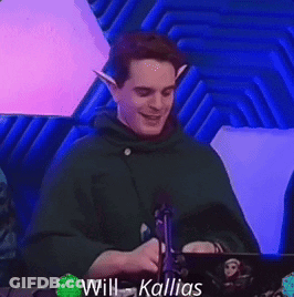 Elf Eared Man Sitting At Microphone GIF