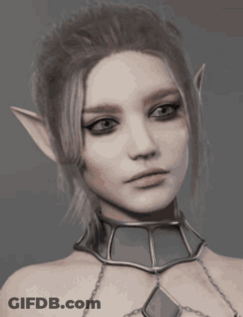 Elf Giving A Slight Smile GIF