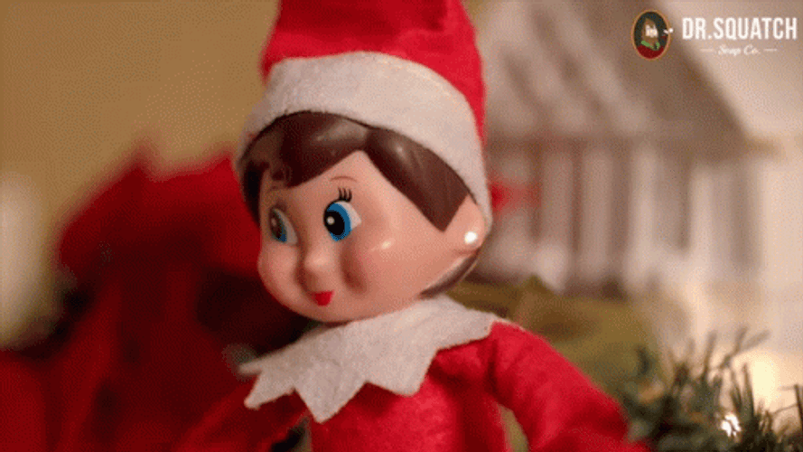 Elf On The Shelf Moving Covering Mouth GIF