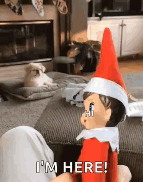 Elf On The Shelf Moving Creepy I'm Here GIF