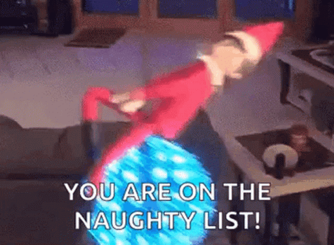 Elf On The Shelf Moving Naughty List GIF