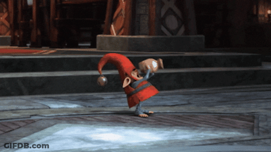 Elf Santa Drinking GIF