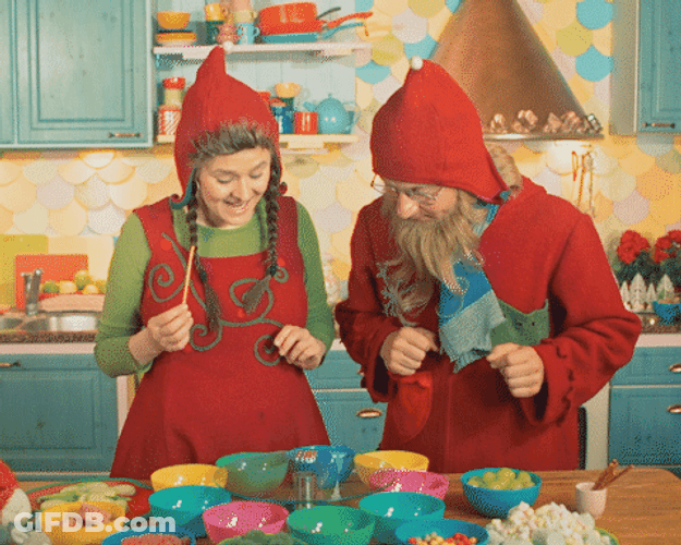 Elf Santa Food Tasting GIF