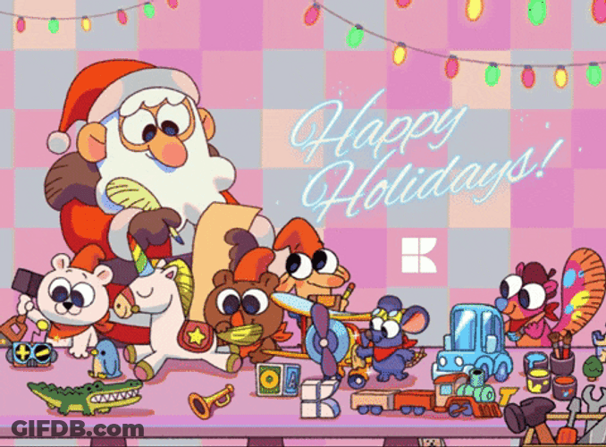 Elf Santa Happy Holidays GIF