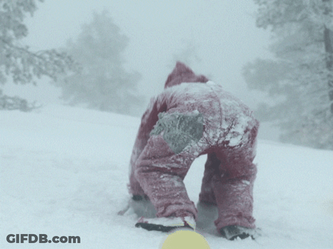 Elf Santa Playing Snow GIF