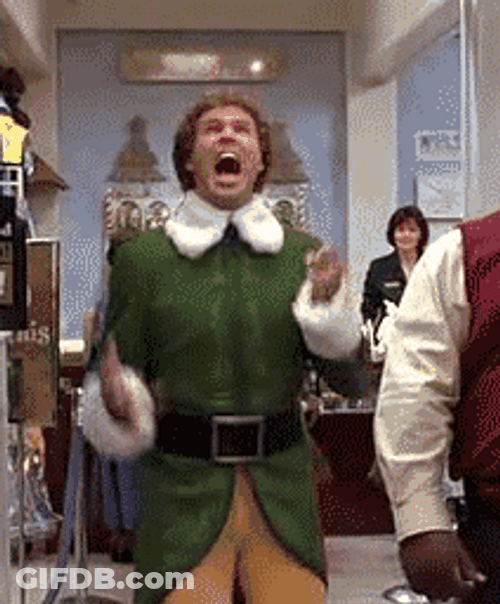 Elf Santa Shout For Excitement GIF
