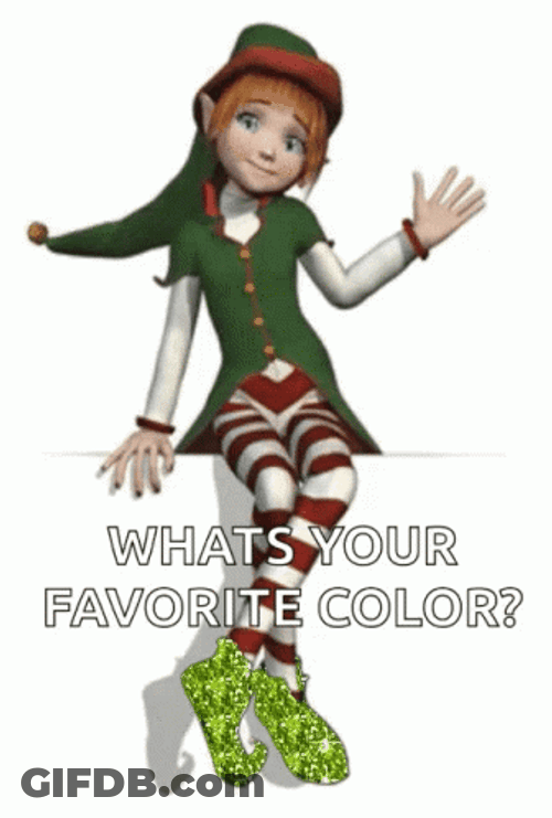 Elf Santa What's Your Favorite Color GIF