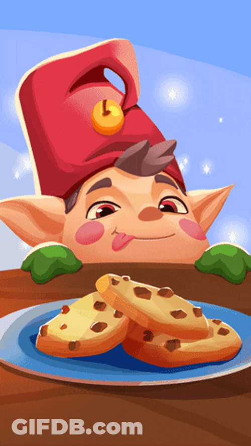Elf Santa Yummy Food GIF