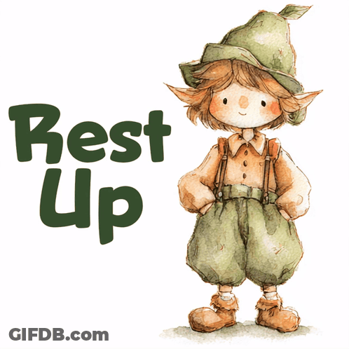 Elf Saying Rest Up GIF
