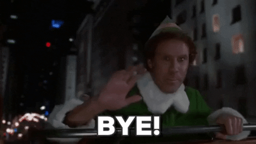Elf Will Ferrell Bye GIF