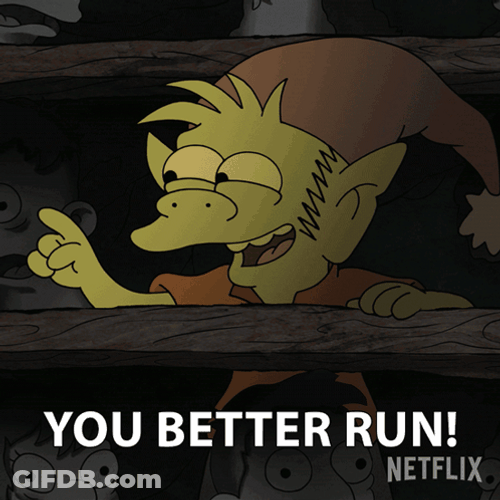 Elfo You Better Run Folks GIF