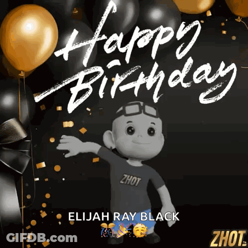 Elijah Ray Black Celebrating Birthday GIF