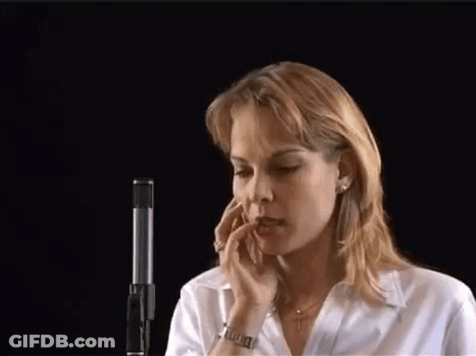 Elina Garanca Nail Biter GIF