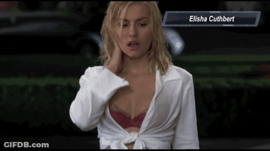 Elisha Cuthbert Wearing Wet Tshirt GIF