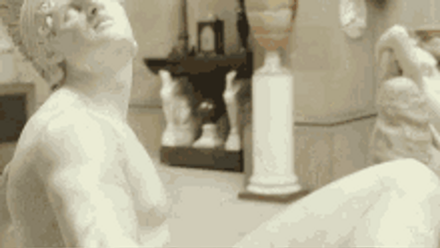 Elizabeth Bennet Looking At Sculpture GIF