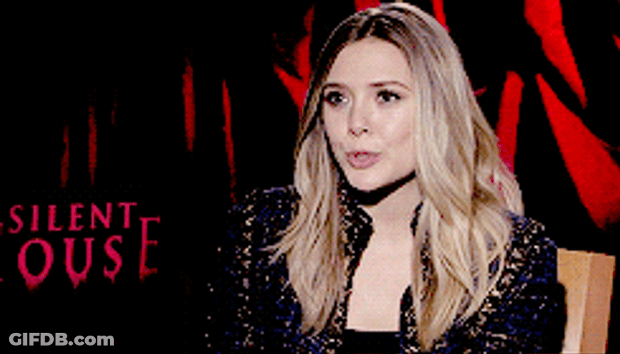 Elizabeth Olsen Air Quotes GIF