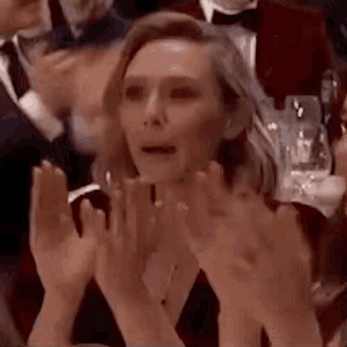 Elizabeth Olsen Clapping GIF
